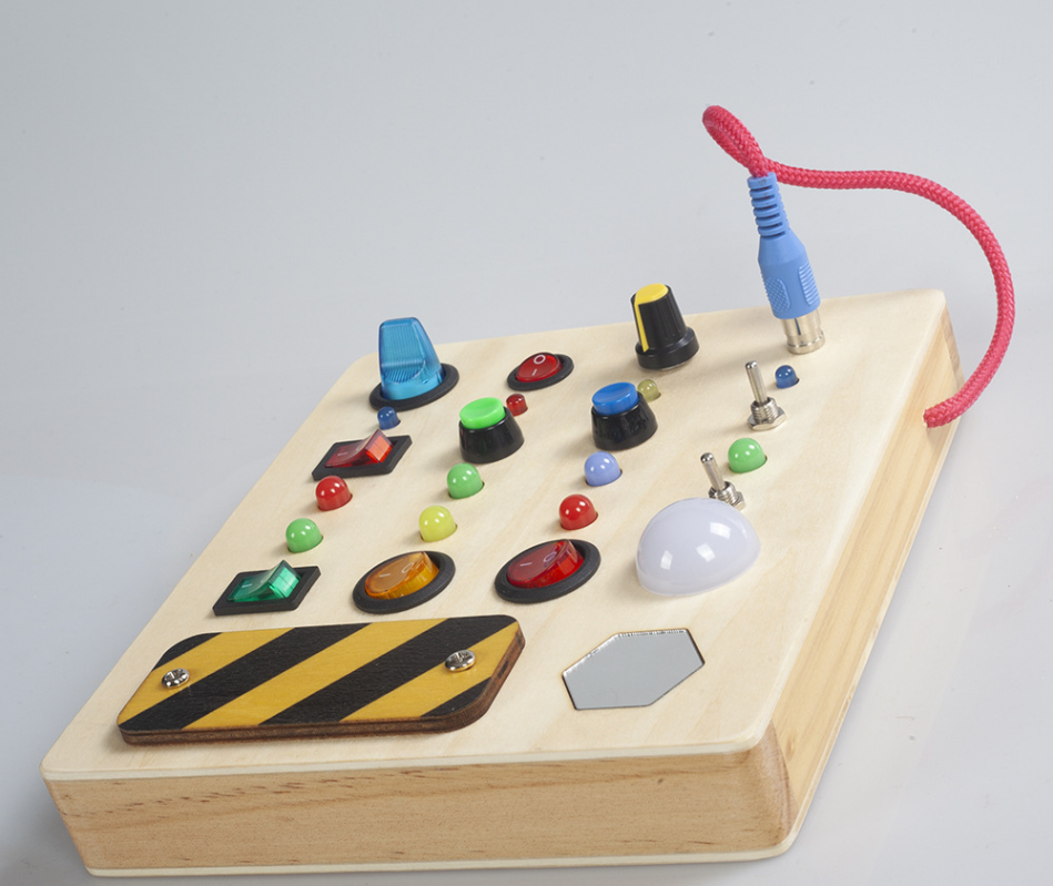 Montessori Busy Board with Lights and Switches