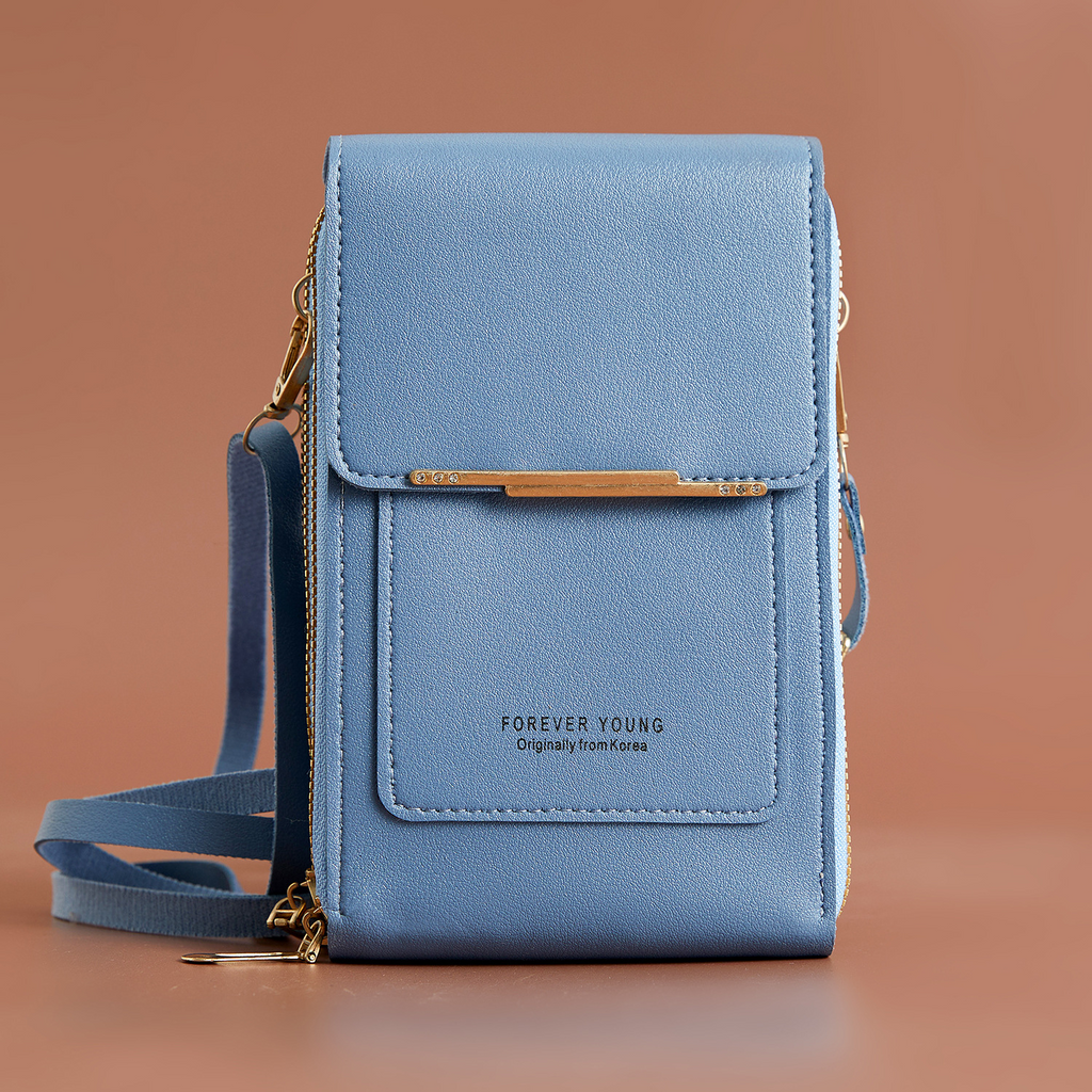 Crossbody Bag with RFID Protection and Zip Pockets