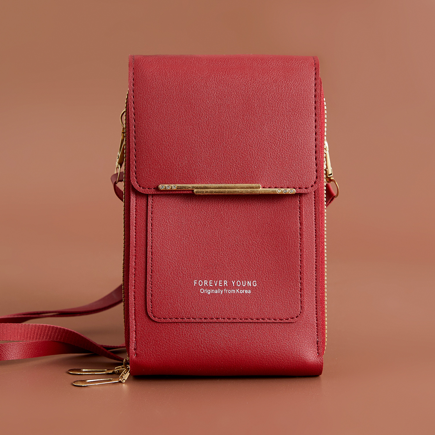 Crossbody Bag with RFID Protection and Zip Pockets