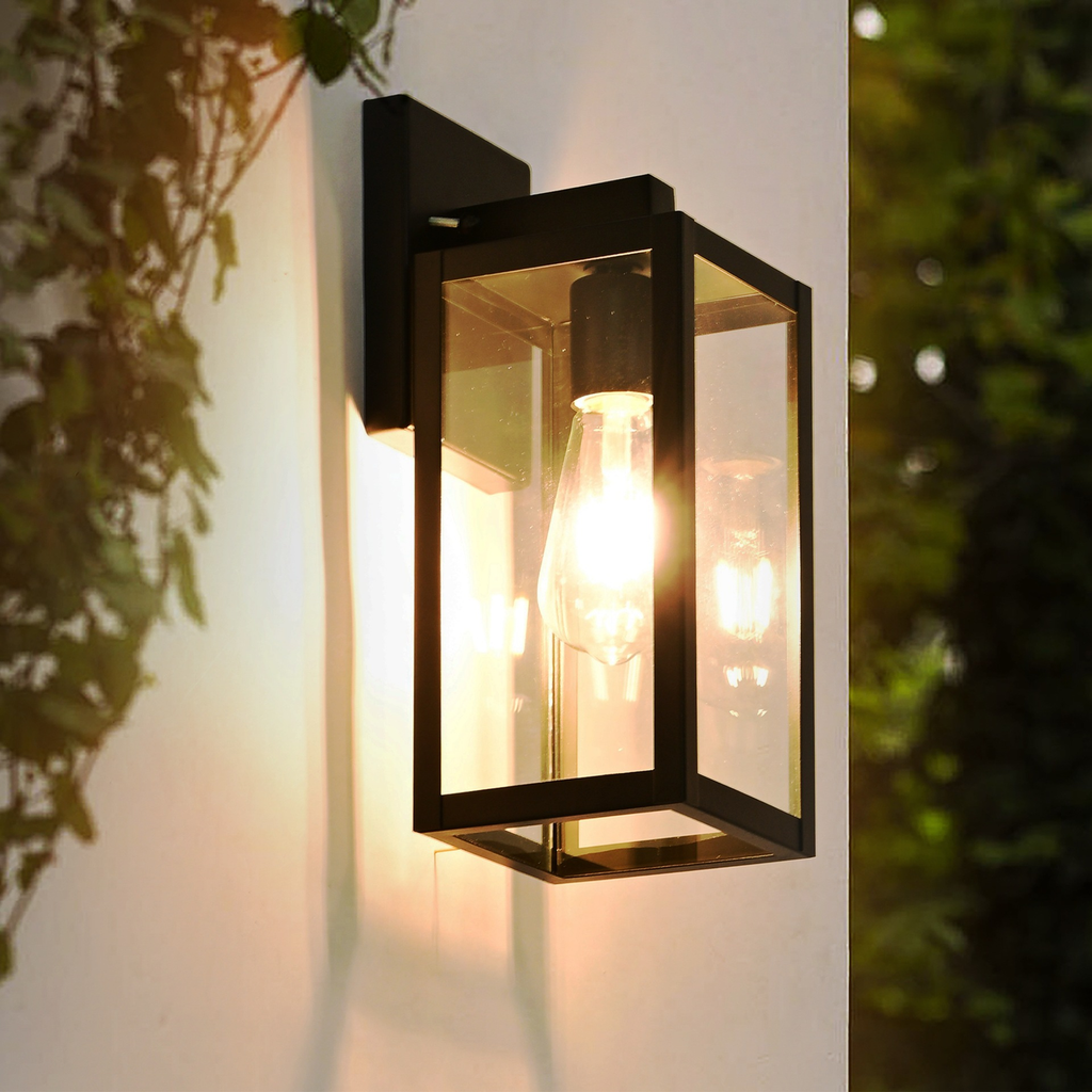Outdoor Wall Light Modern Metal Lantern