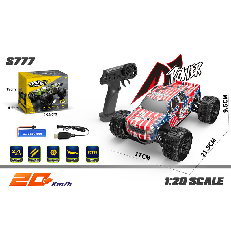High Speed Remote Control Off-Road Monster Truck – 1:20 Scale