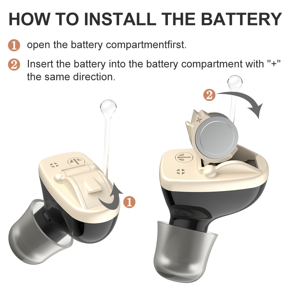Invisible Button Battery Hearing Aids with Clear Sound