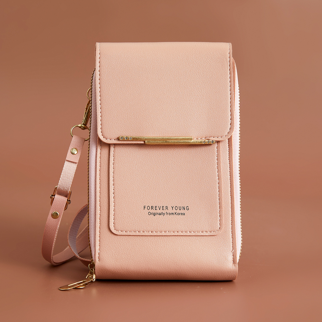 Crossbody Bag with RFID Protection and Zip Pockets