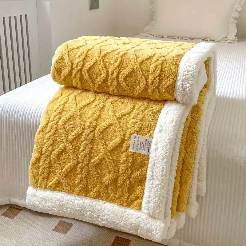 Fleece Throw Blanket Sherpa Reversible Bed Cover
