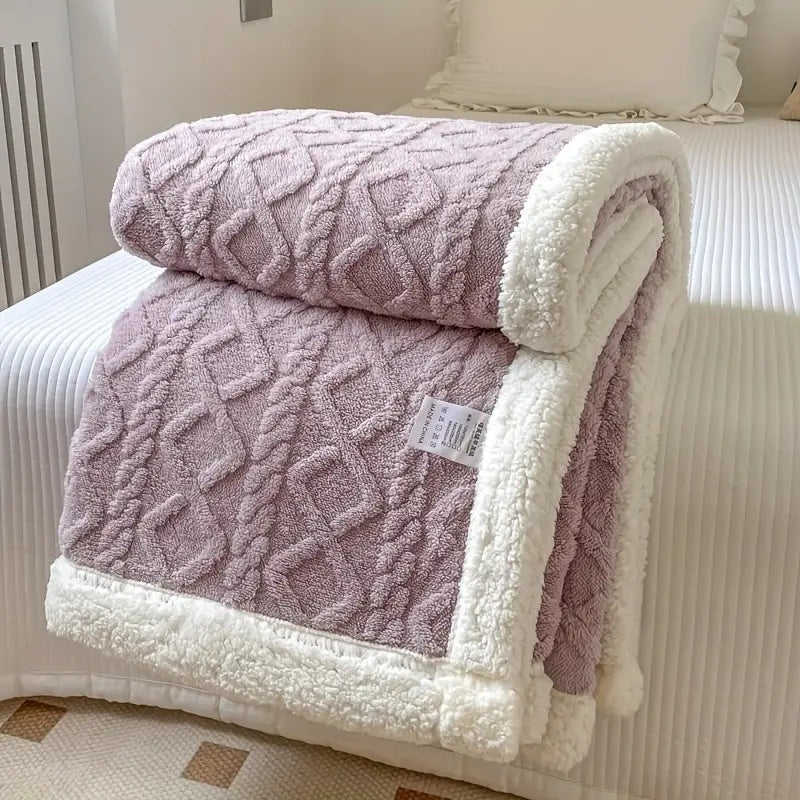 Fleece Throw Blanket Sherpa Reversible Bed Cover