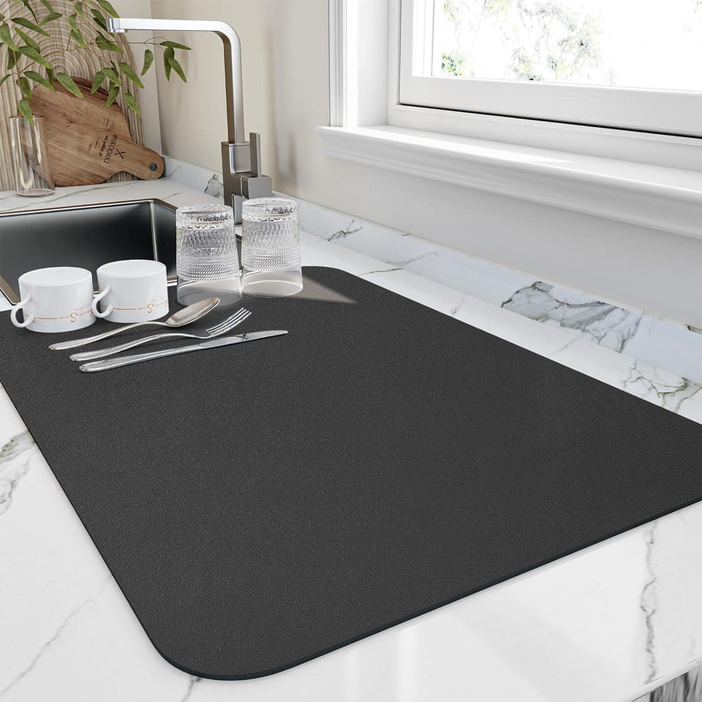 Dish Drying Mat With Quick Absorbent Surface