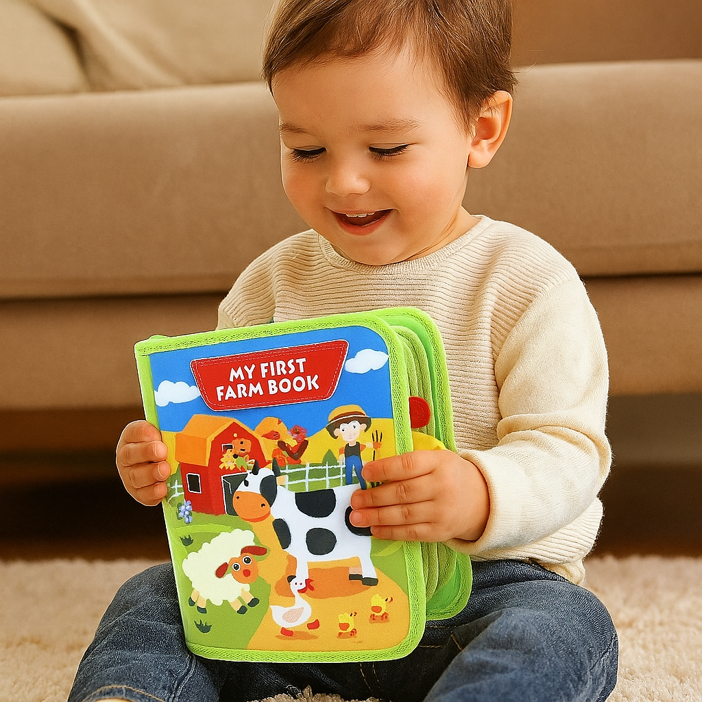Educational Kids Book Interactive Farm Animals