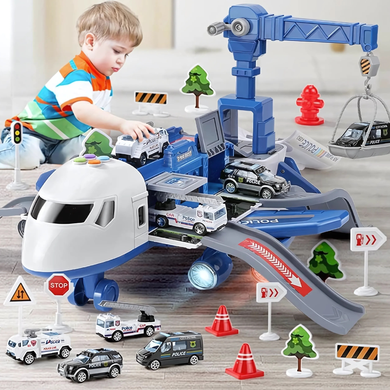 Kids Construction Plane Toy Crane Playset