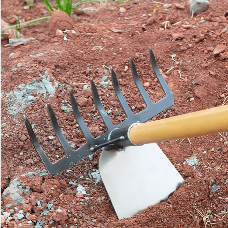 GardenMaster 2-in-1 | Heavy-Duty Rake Hoe for Soil Prep