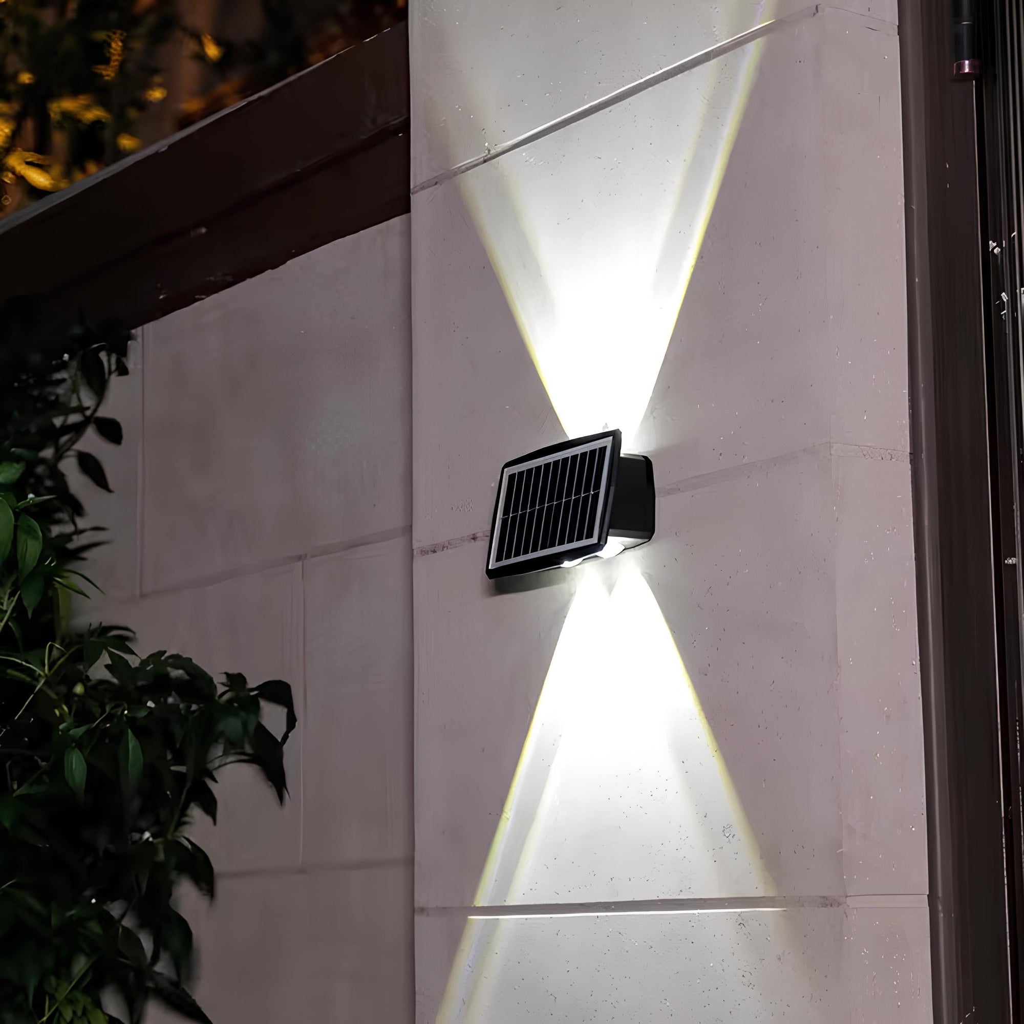 Outdoor Solar LED Wall Light Black
