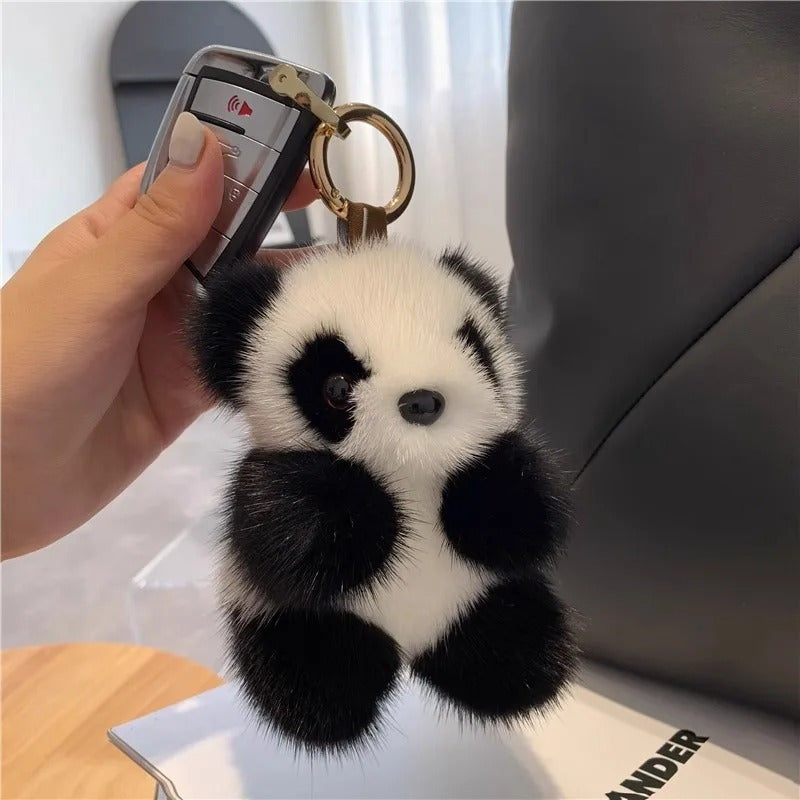 Soft Plush Keychains Cute Panda Bag Charm
