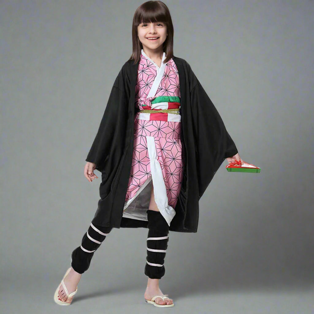 Halloween Costume Kids Anime Kimono Outfit Set