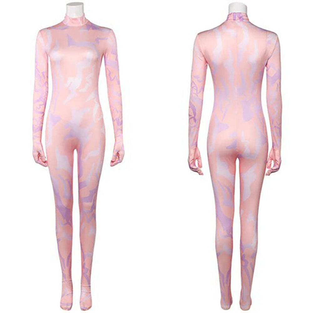 Girls Kpop Halloween Costume White Holographic Set