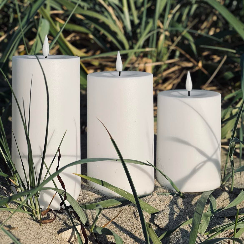 Outdoor LED Flameless Pillar Candle Set