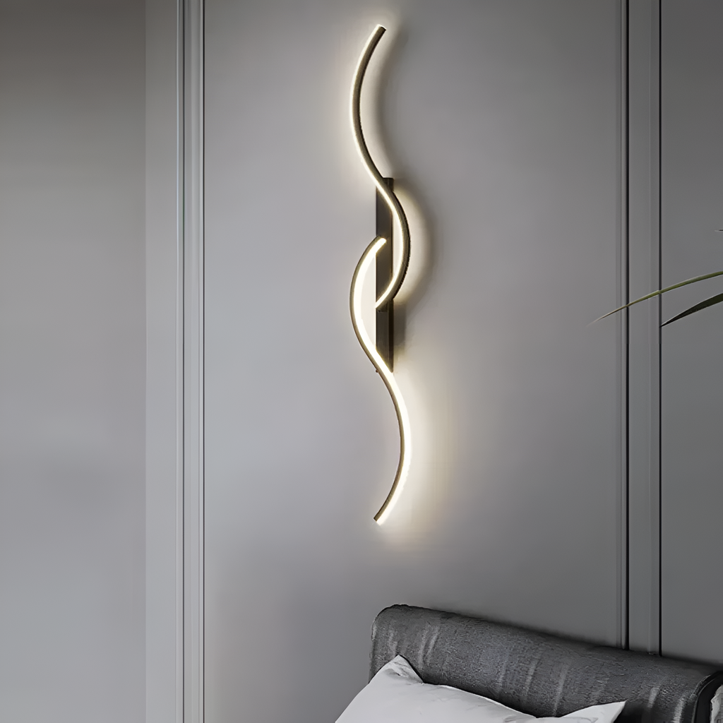 Wall Light Modern Wave LED Bedroom Lamp