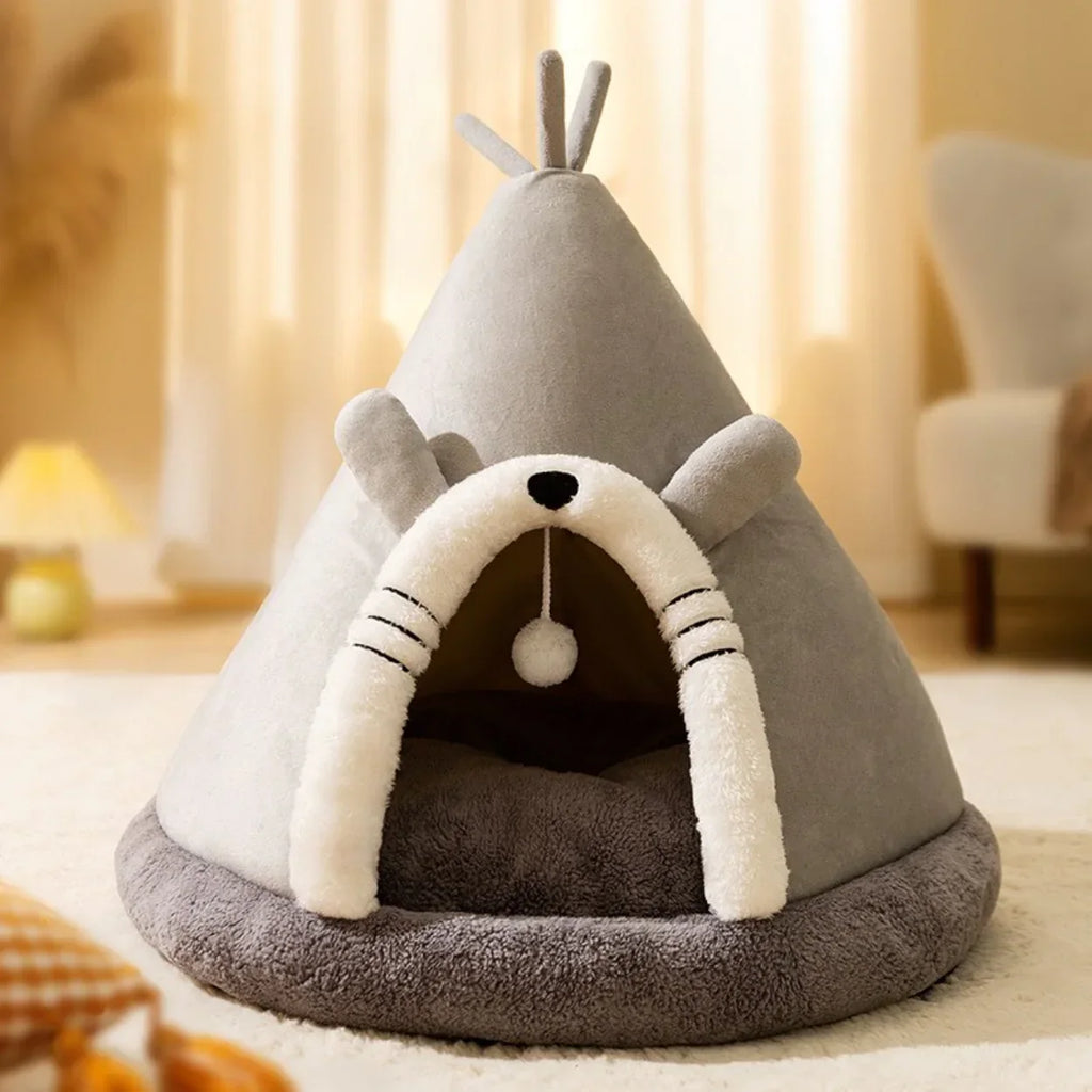 Cat Bed Tent in Soft Fleece Fabric