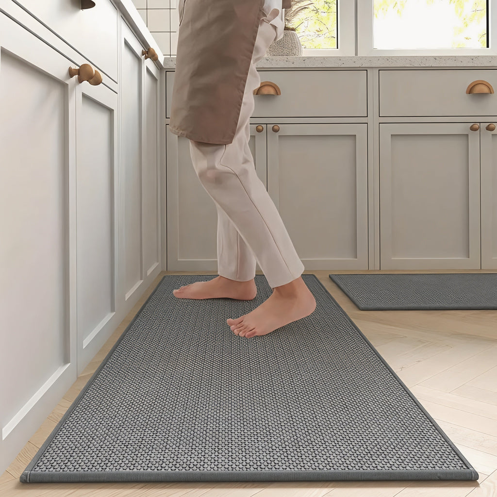 Kitchen Floor Mat Set Non Slip Twill