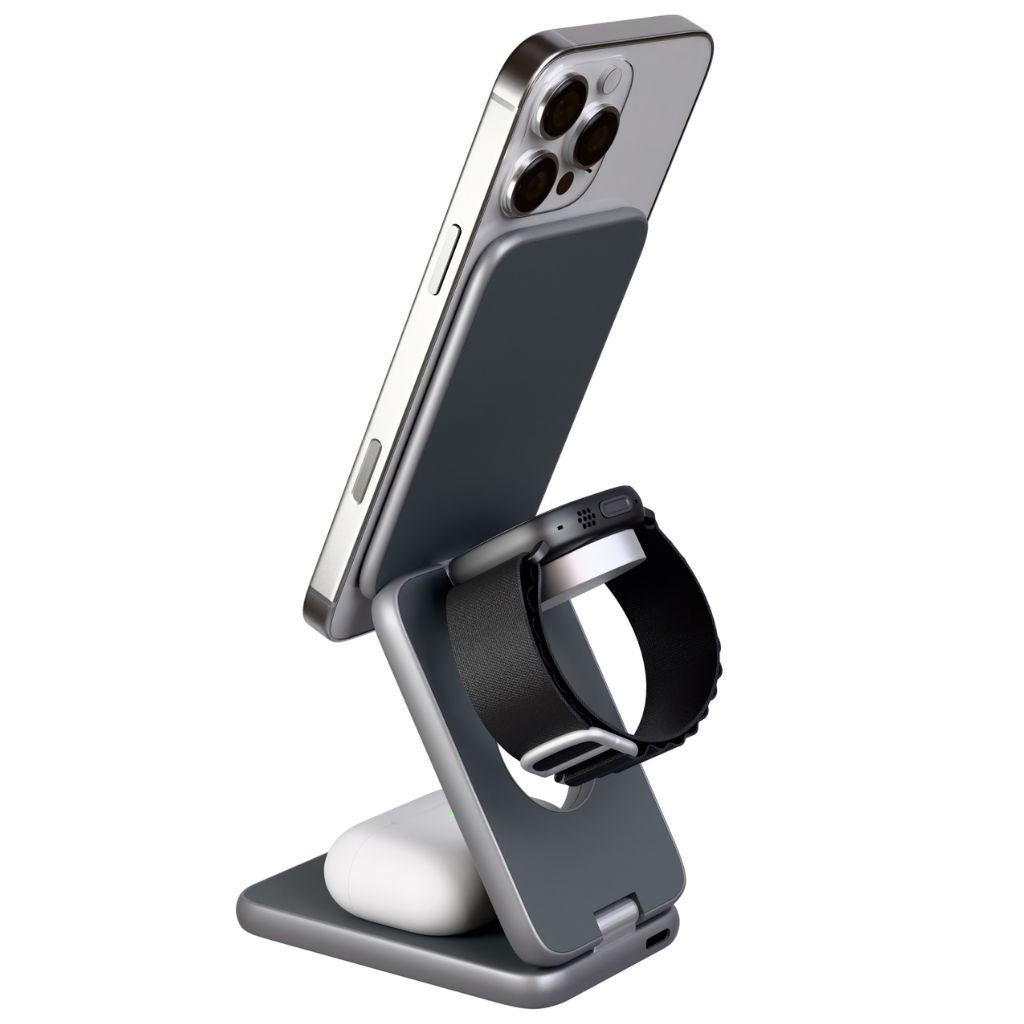 Wireless Charging Station Foldable for Travel Use