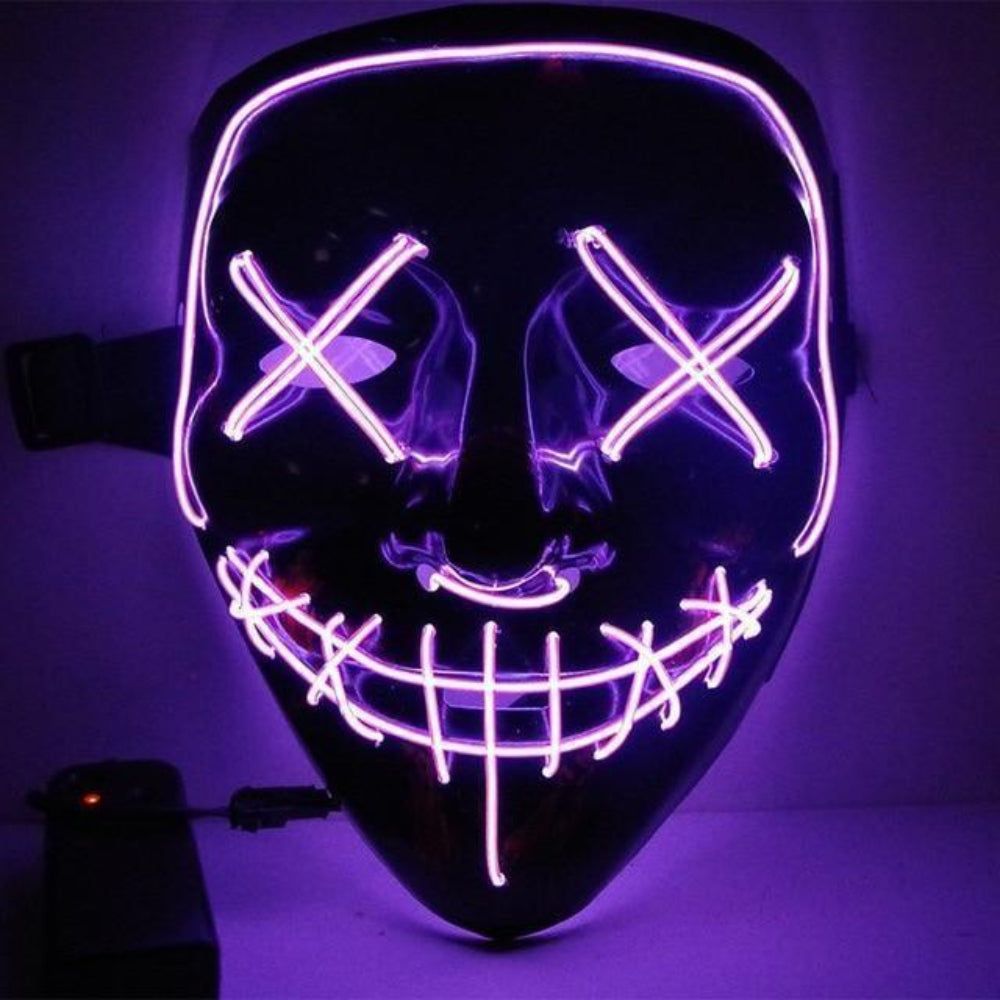 Halloween Mask LED Light Up Glowing Party Costume Accessory