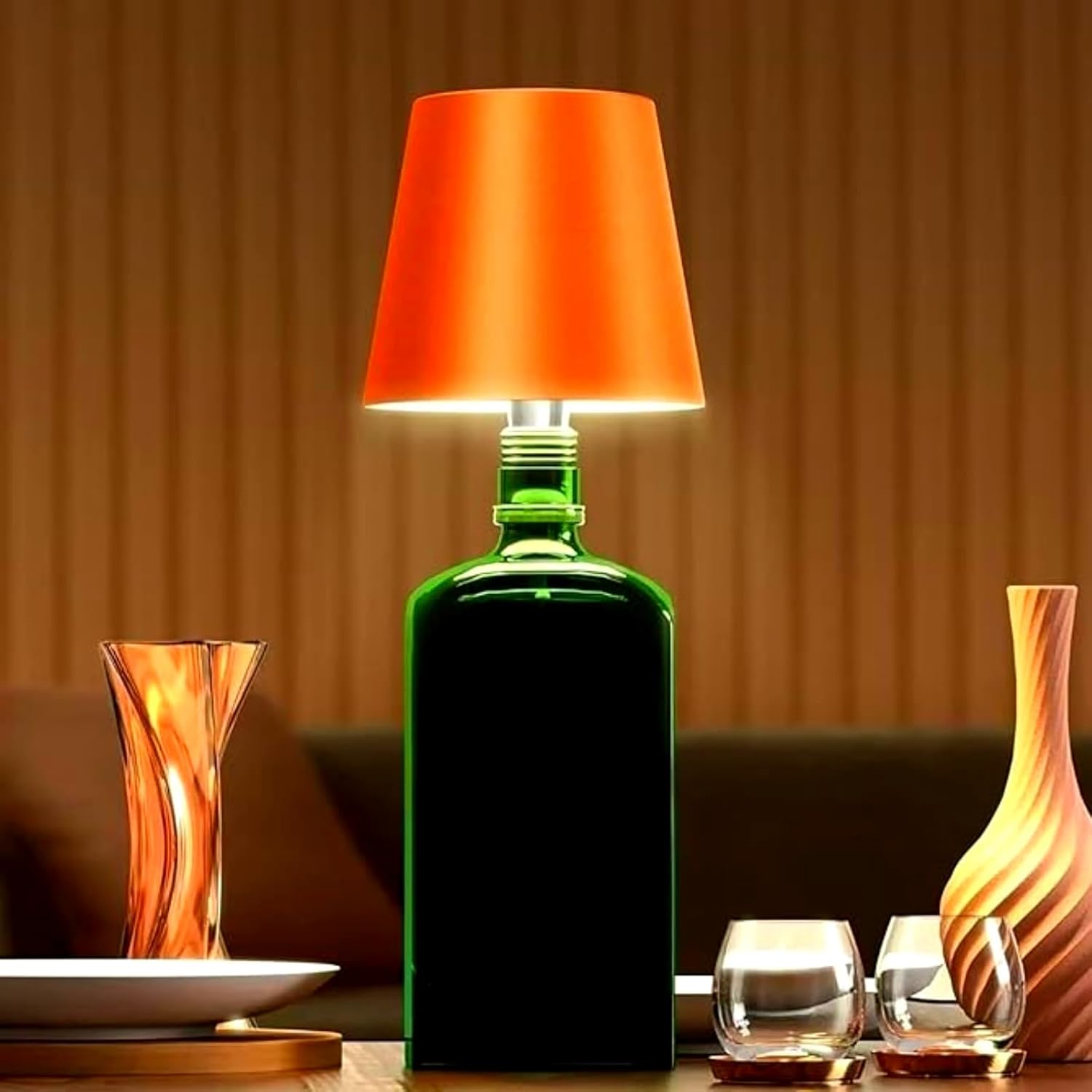 Bottle Light Metal Table Lamp