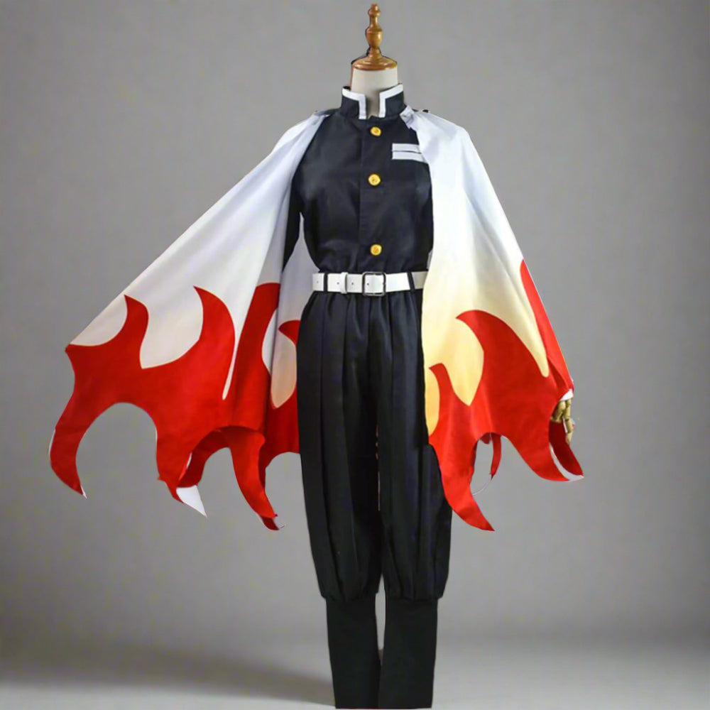 Halloween Costume Flame Samurai Cosplay Outfit