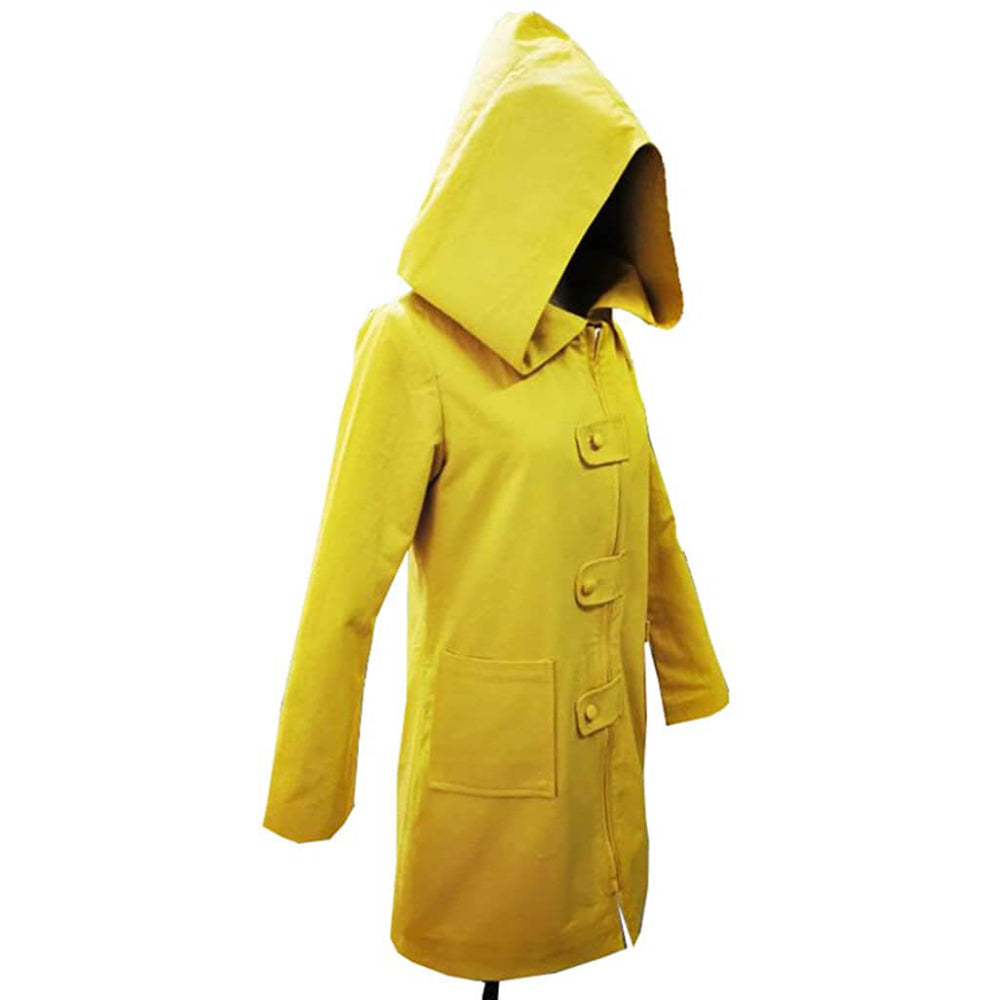 Halloween Costume Yellow Hooded Raincoat Jacket