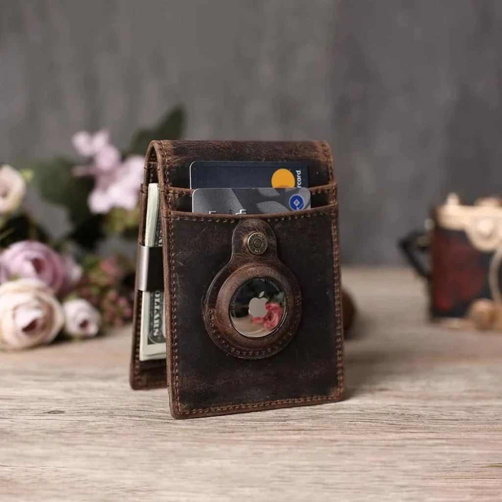 Leather Wallet RFID Slim Card Holder Pouch