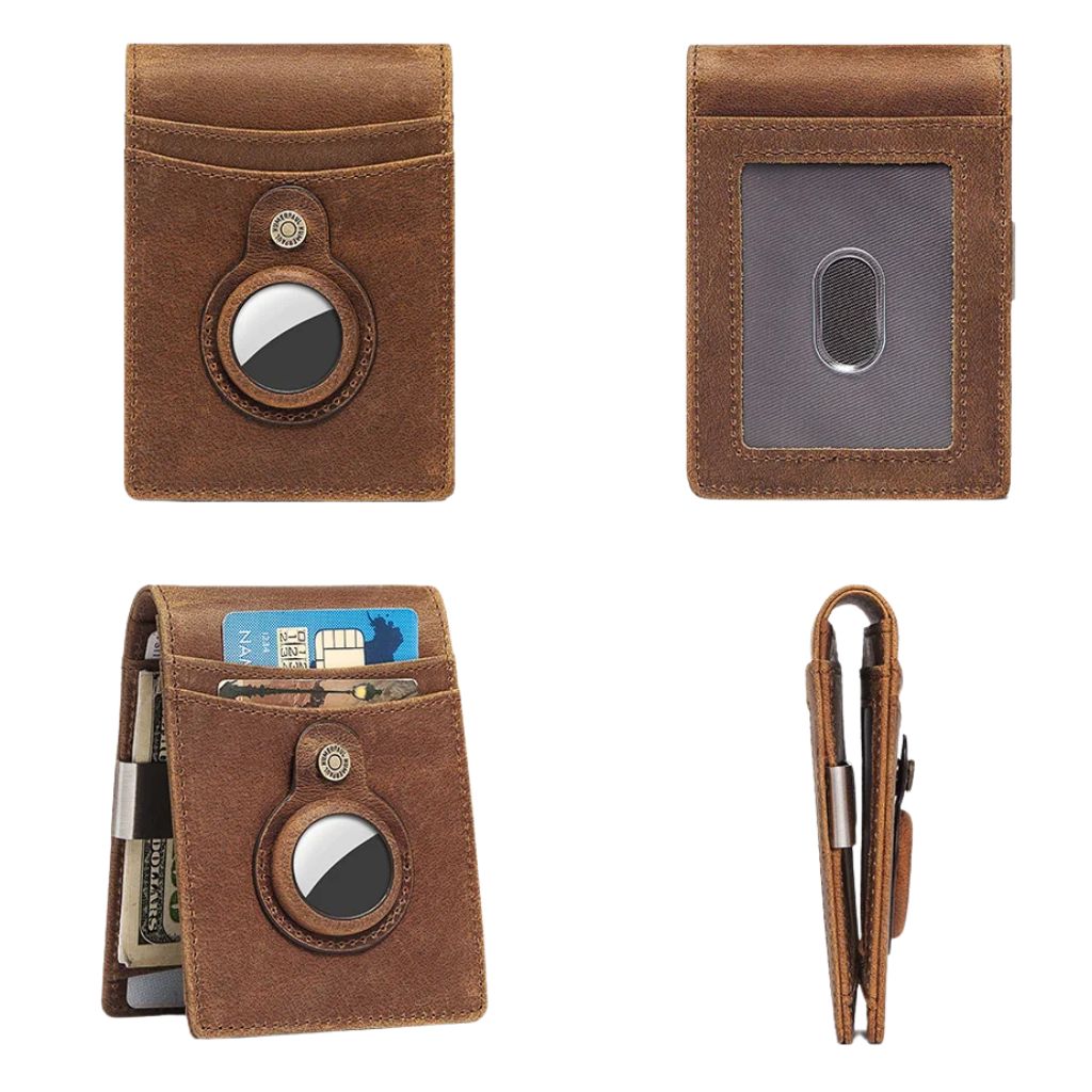 Leather Wallet RFID Slim Card Holder Pouch