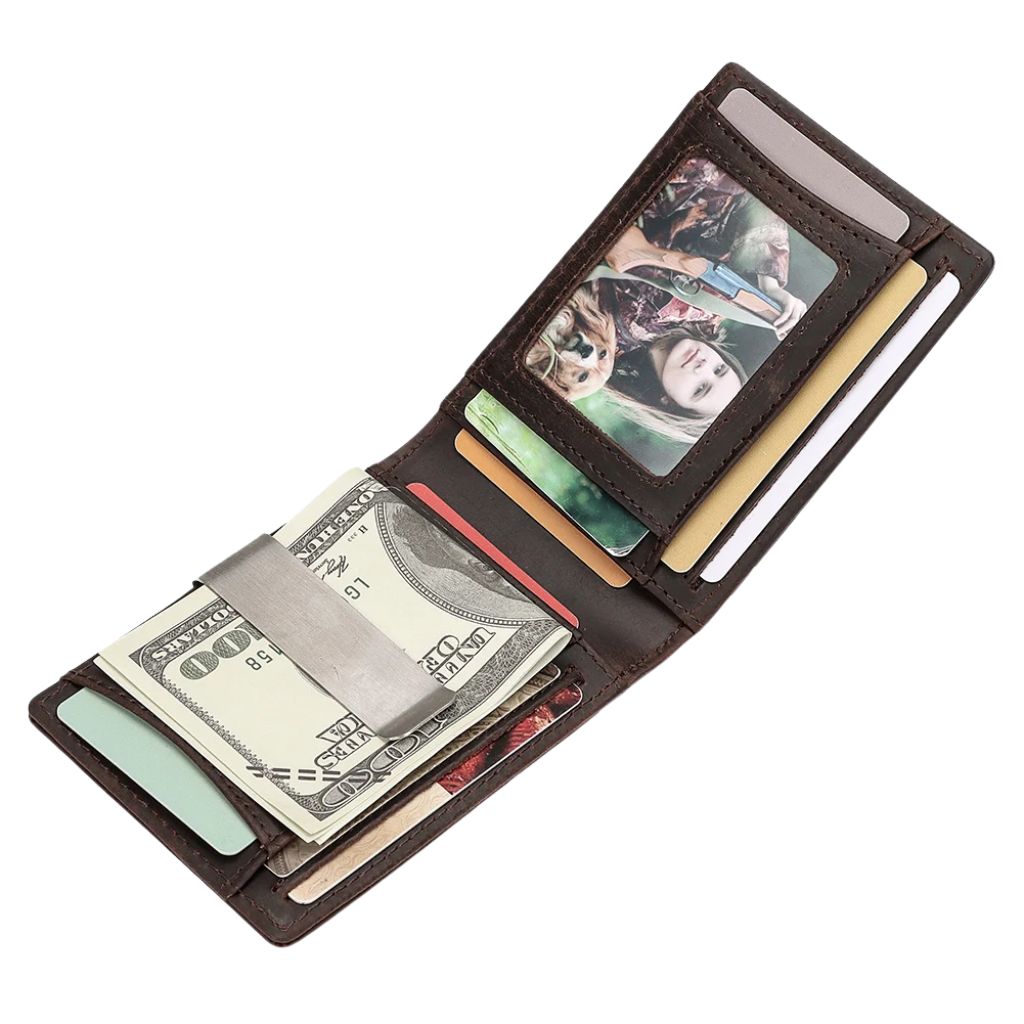 Leather Wallet RFID Slim Card Holder Pouch