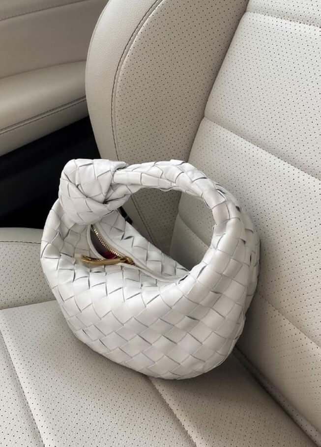 Handbag Vegan Leather Woven Shoulder Bag