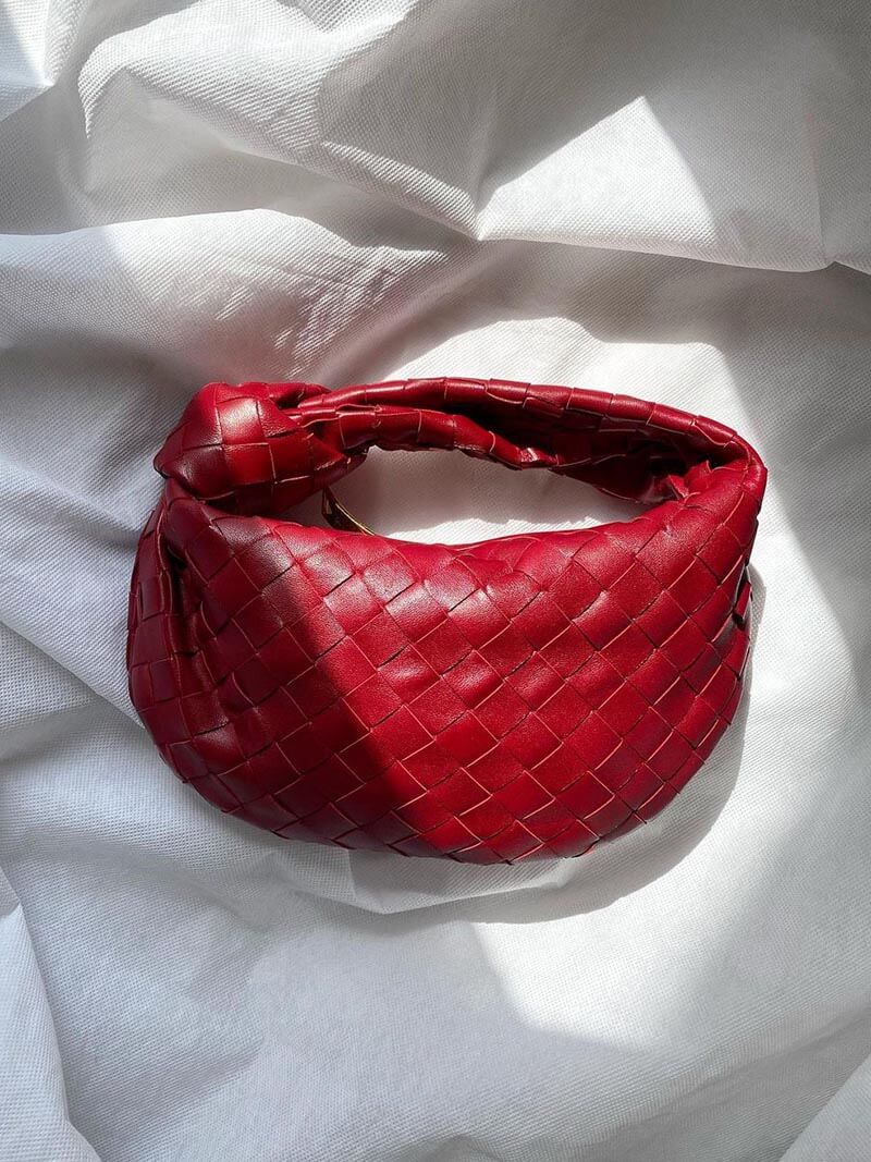 Handbag Vegan Leather Woven Shoulder Bag