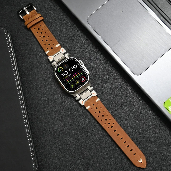 Watch Strap Genuine Leather Smartwatch Band