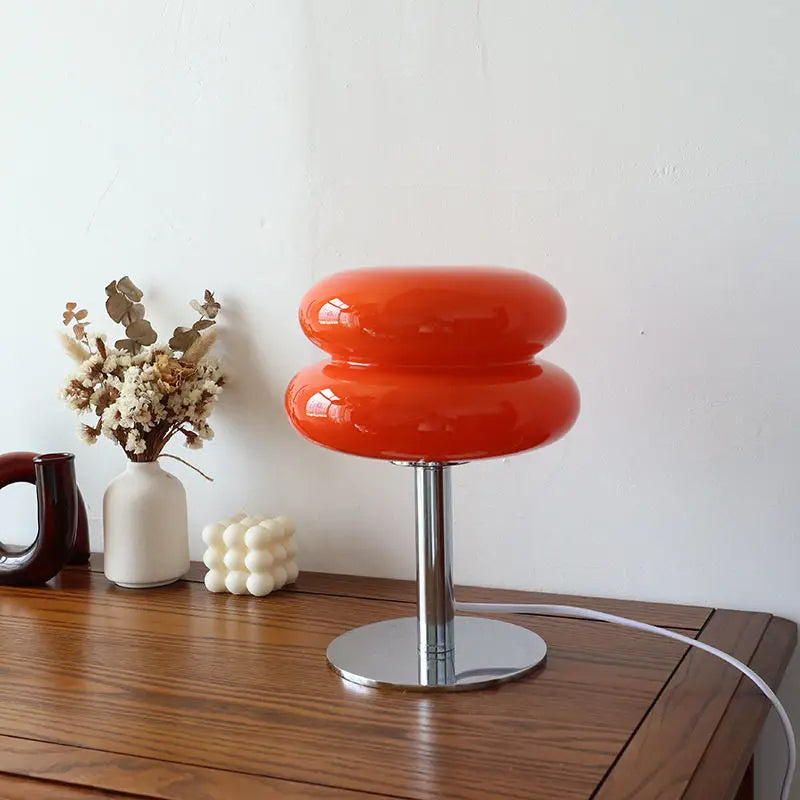 Table Lamp Retro Glass Shade Lighting Piece