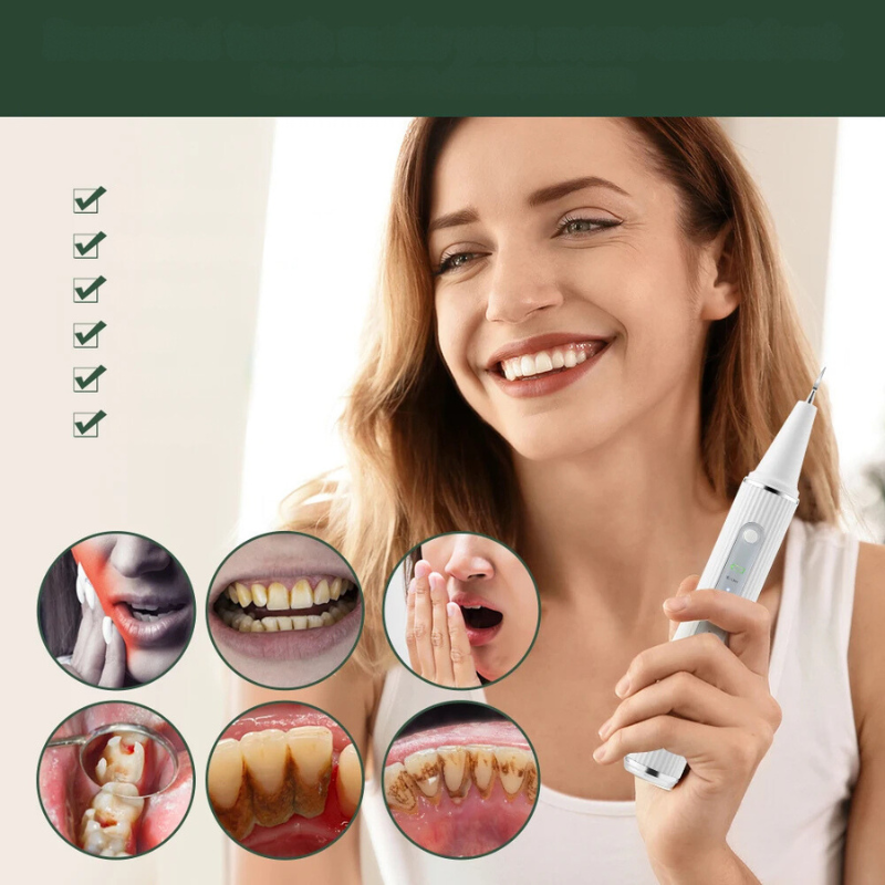 Teeth Cleaner Tool with Ultrasonic Technology