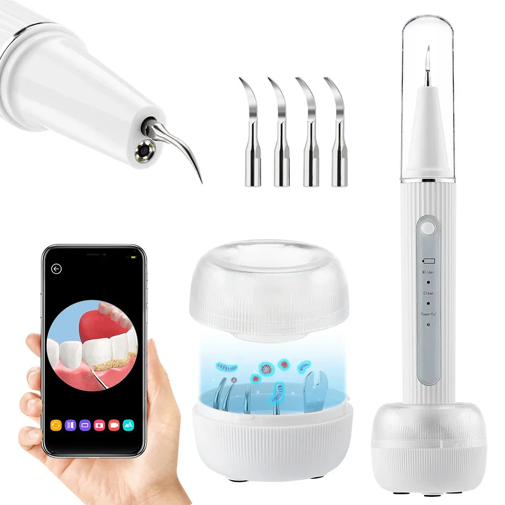 Teeth Cleaner Tool with Ultrasonic Technology