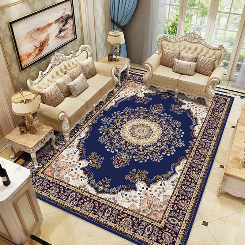 Floral Victorian Rug Non-Slip Polyester Carpet