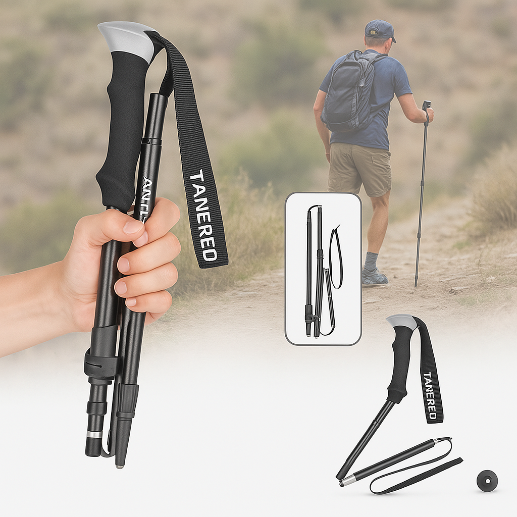 Hiking Poles Foldable Lightweight Aluminum Walking Sticks