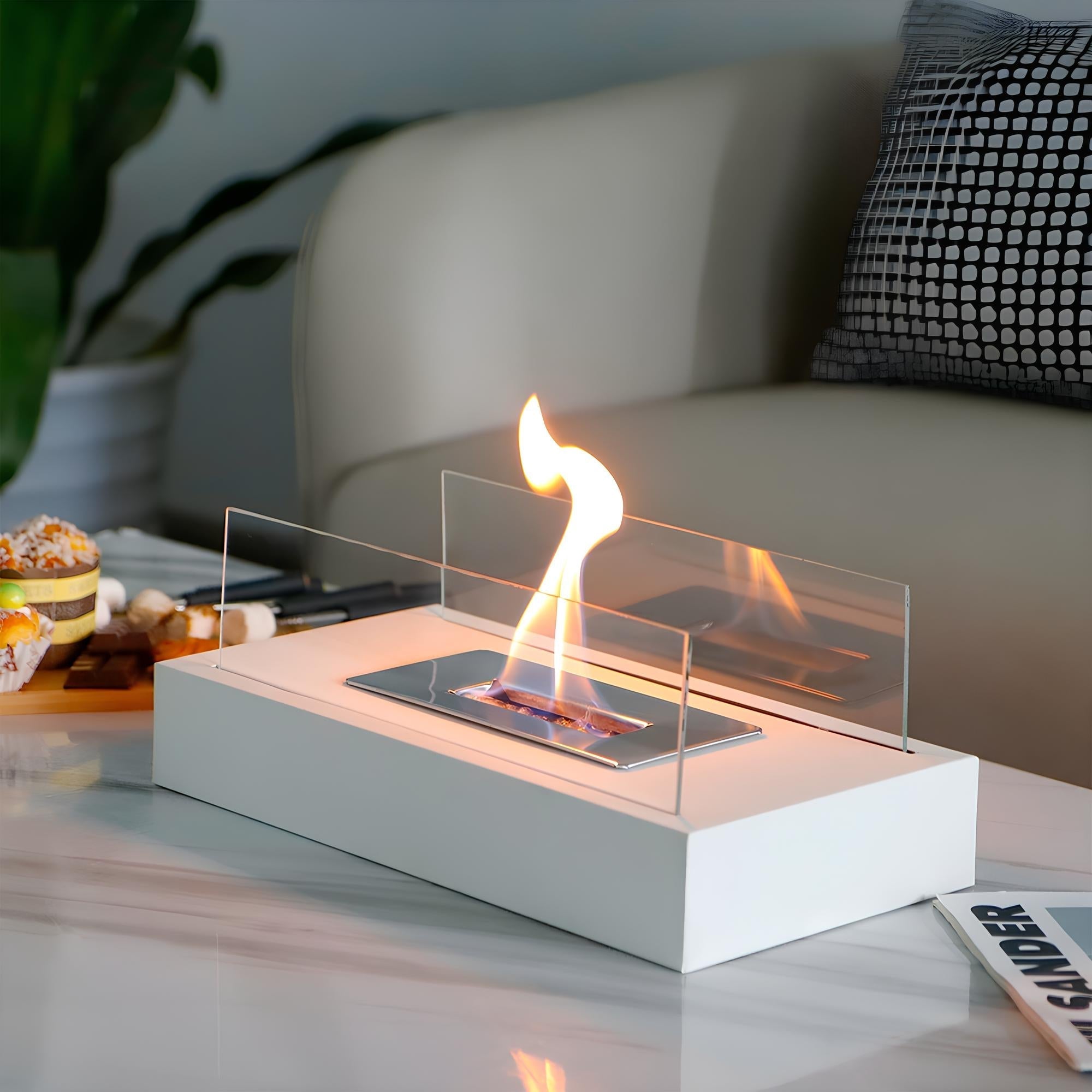 Tabletop Fireplace Glass Flame Burner