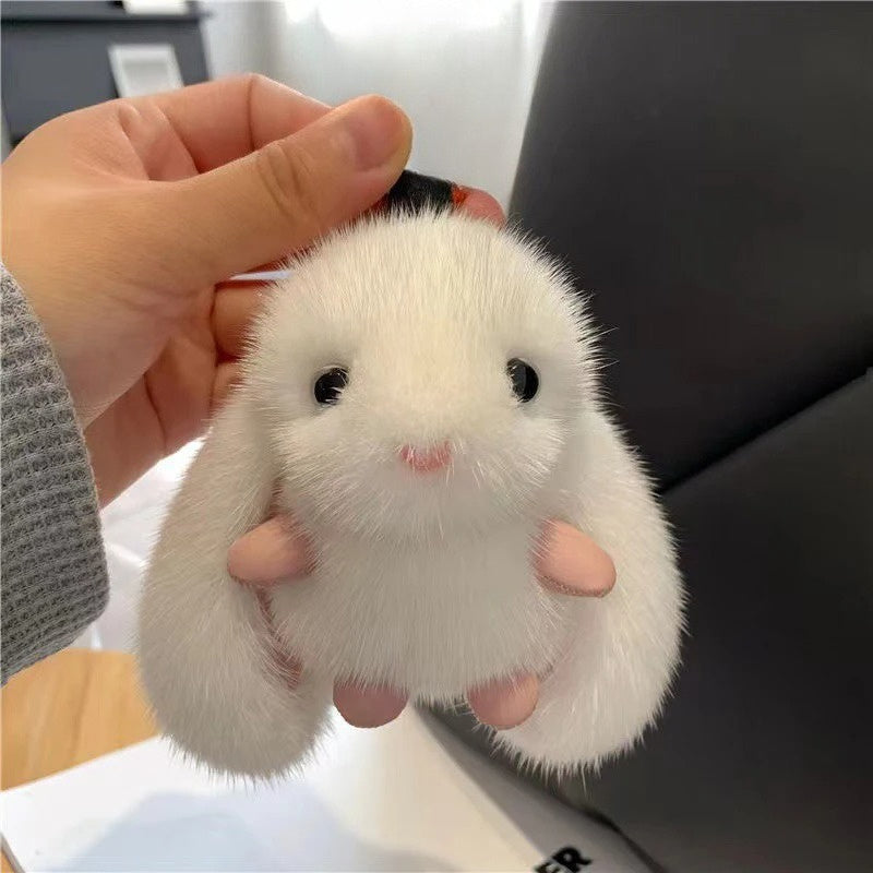 Plush Keychains Soft Bunny Bag Accessory