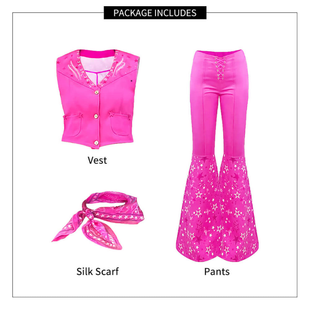 Halloween Costume Pink Cowgirl Outfit Set