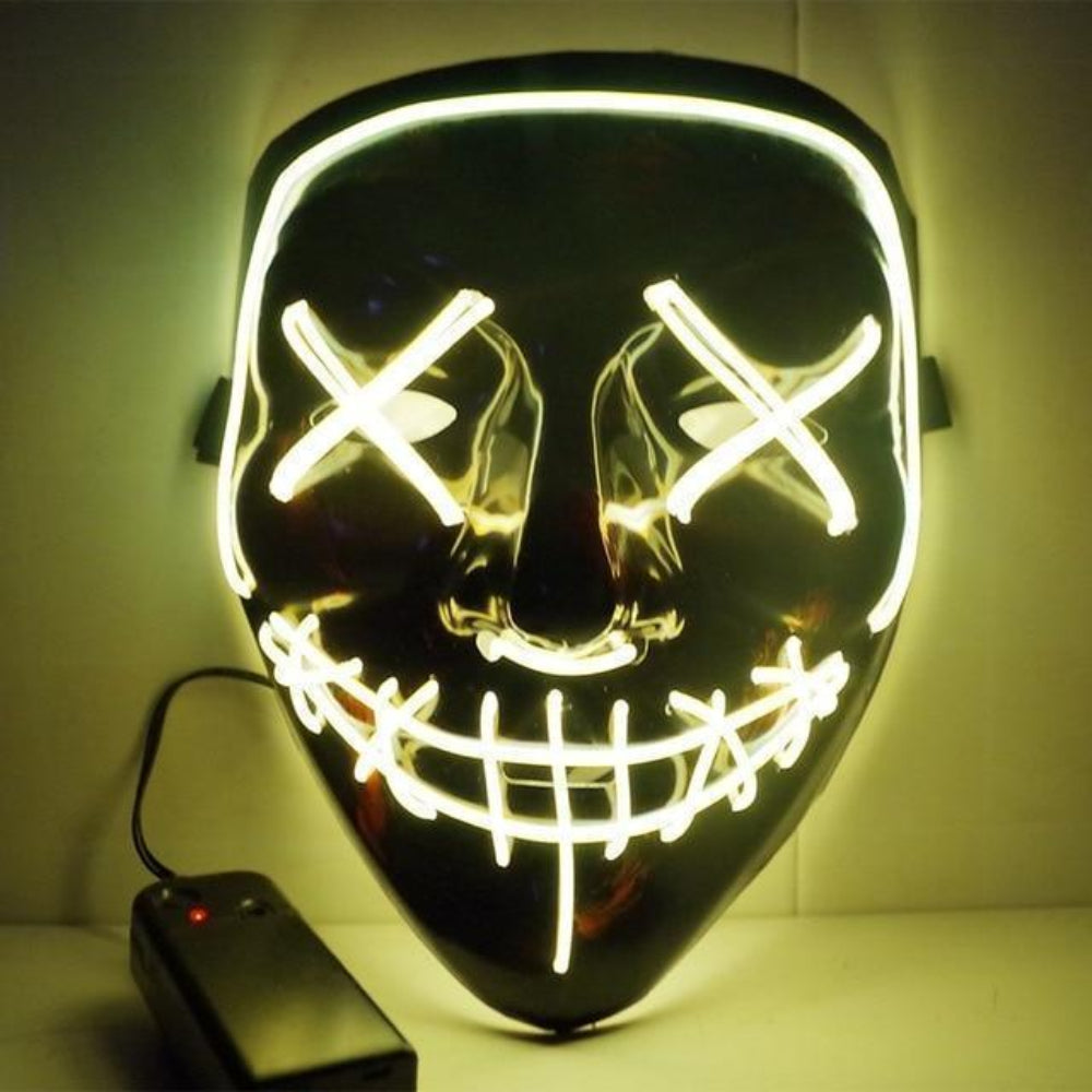Halloween Mask LED Light Up Glowing Party Costume Accessory