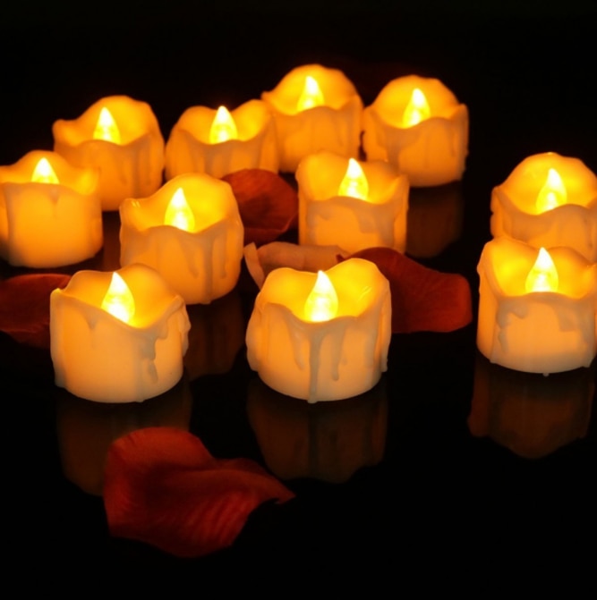 LED Tealight Candles Warm Flicker Glow